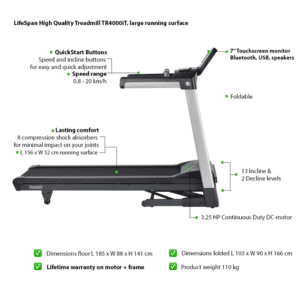 LifeSpan TR4000iT review - specificaties