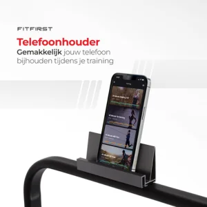 FitFirst Fitness jogger review - telefoonhouder op beugel